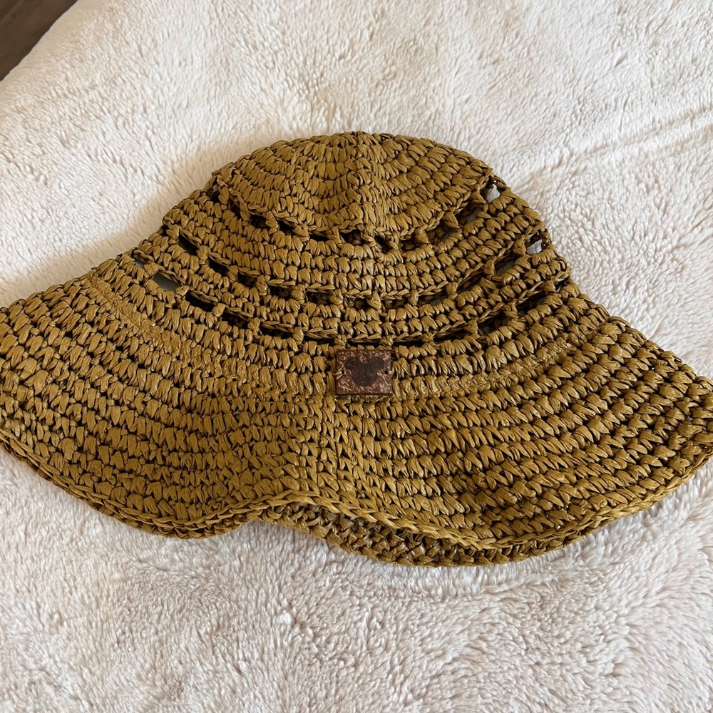 Stylish Tan Disney Woven Sun Hat
